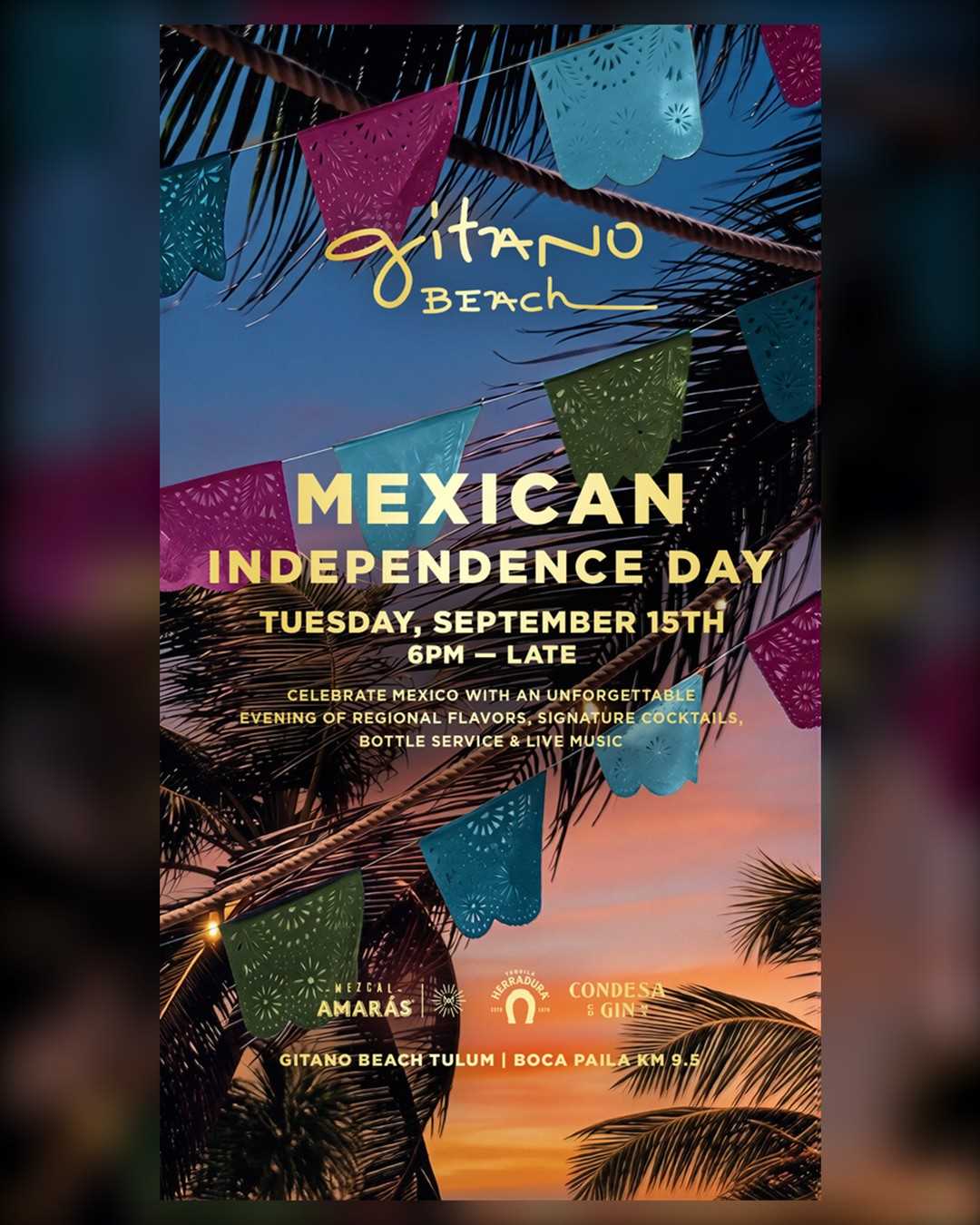 Mexican Independence Day en Gitano Beach