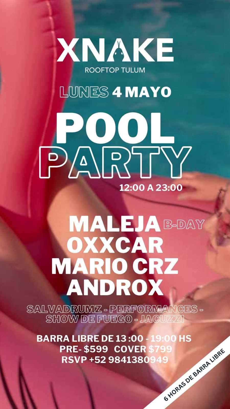 XNAKE Rooftop Tulum: Pool Party 