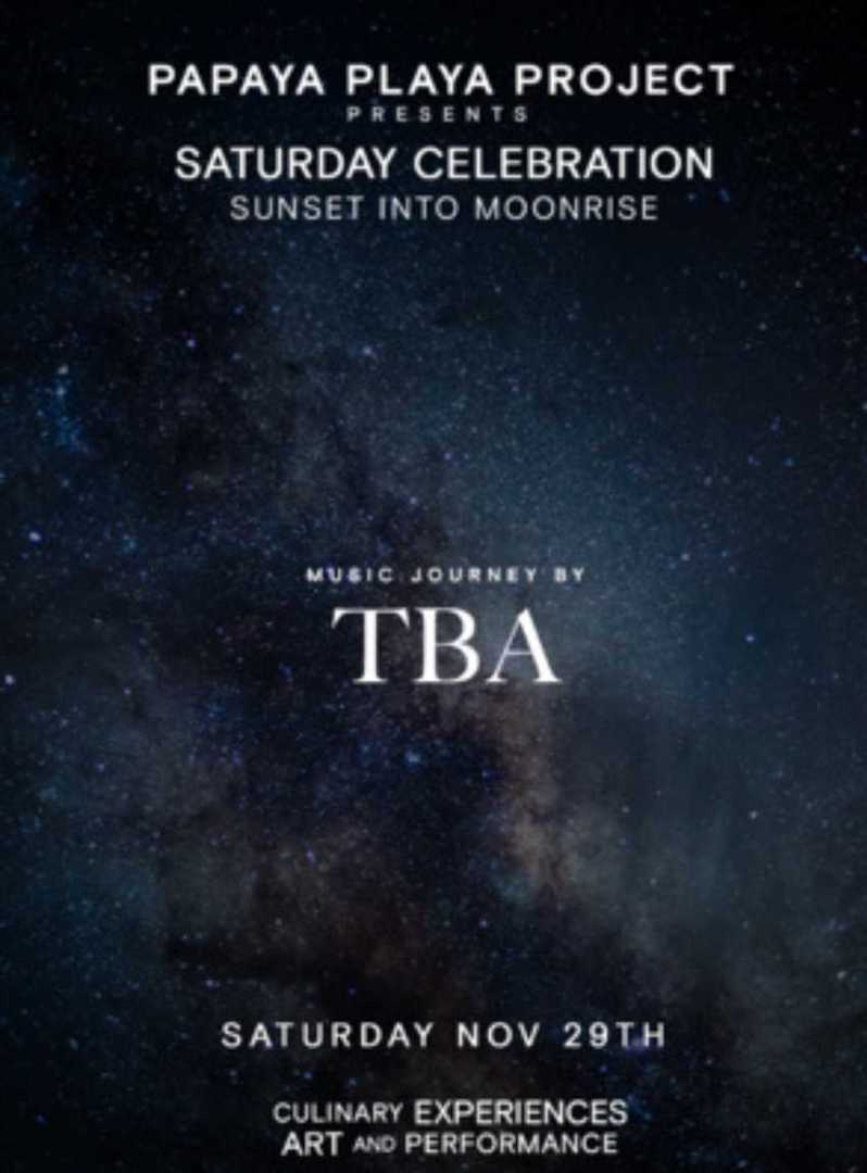 SATURDAY CELEBRATION BY PAPAYA PLAYA PROJECT 29/11