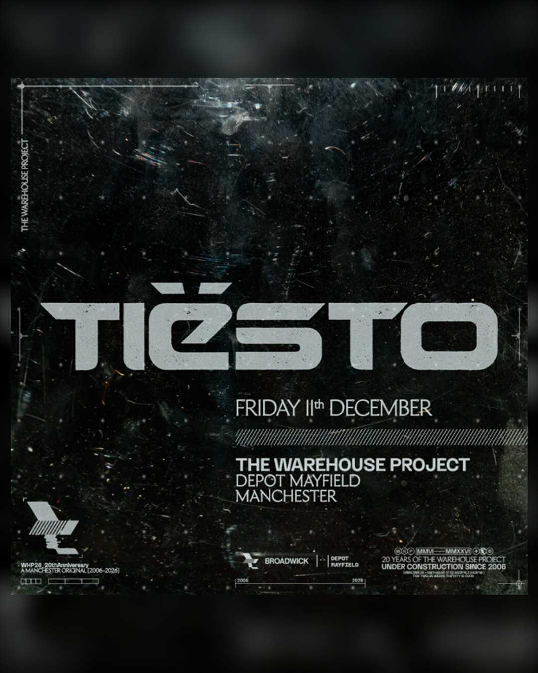 Tiësto en The Warehouse Project
