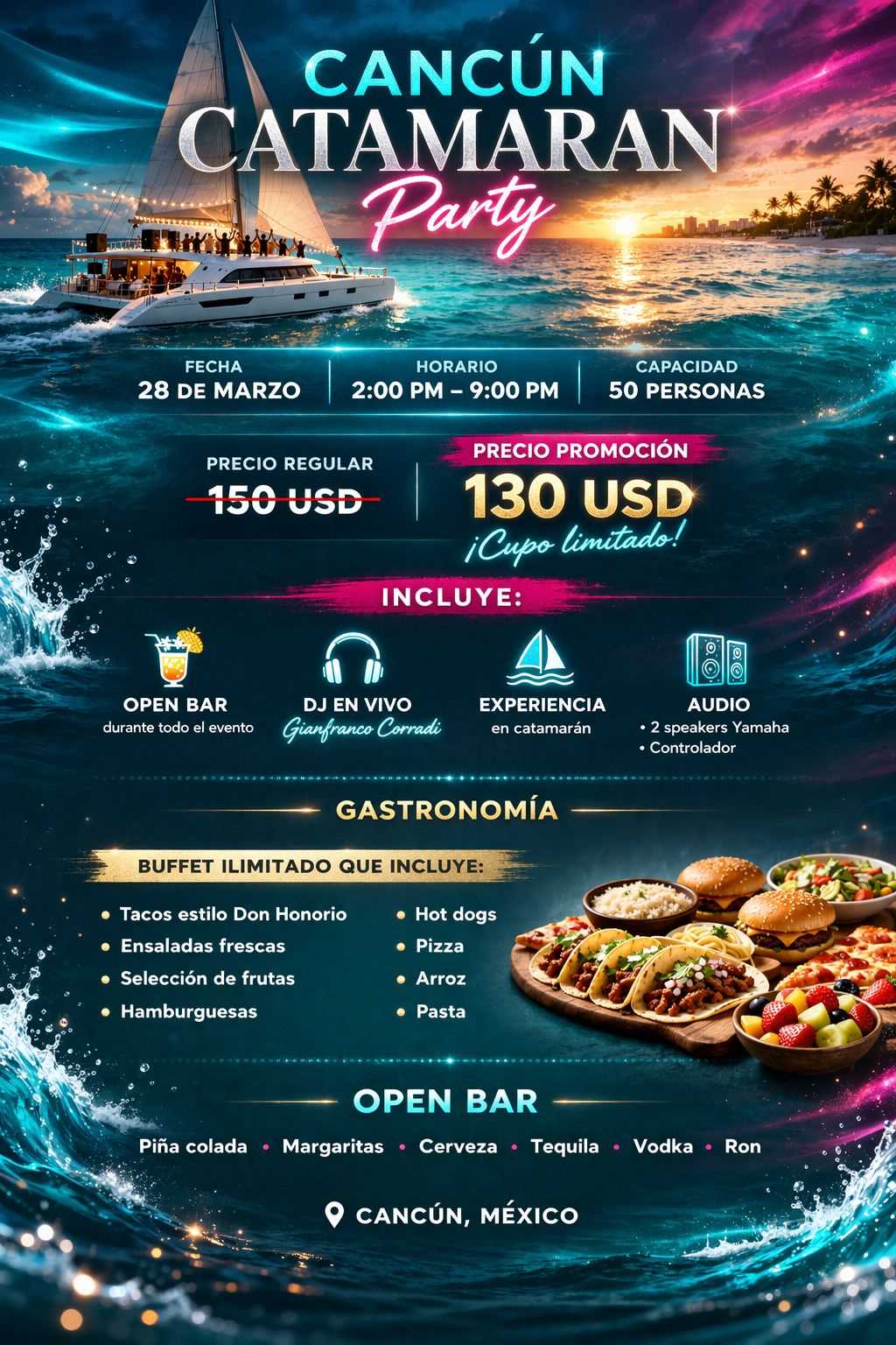 CANCUN CATAMARAN PARTY
