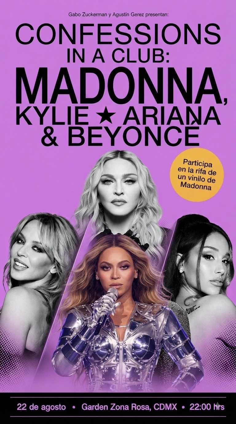 Confessions in a club: Madonna, Kylie, Ariana & Beyoncé